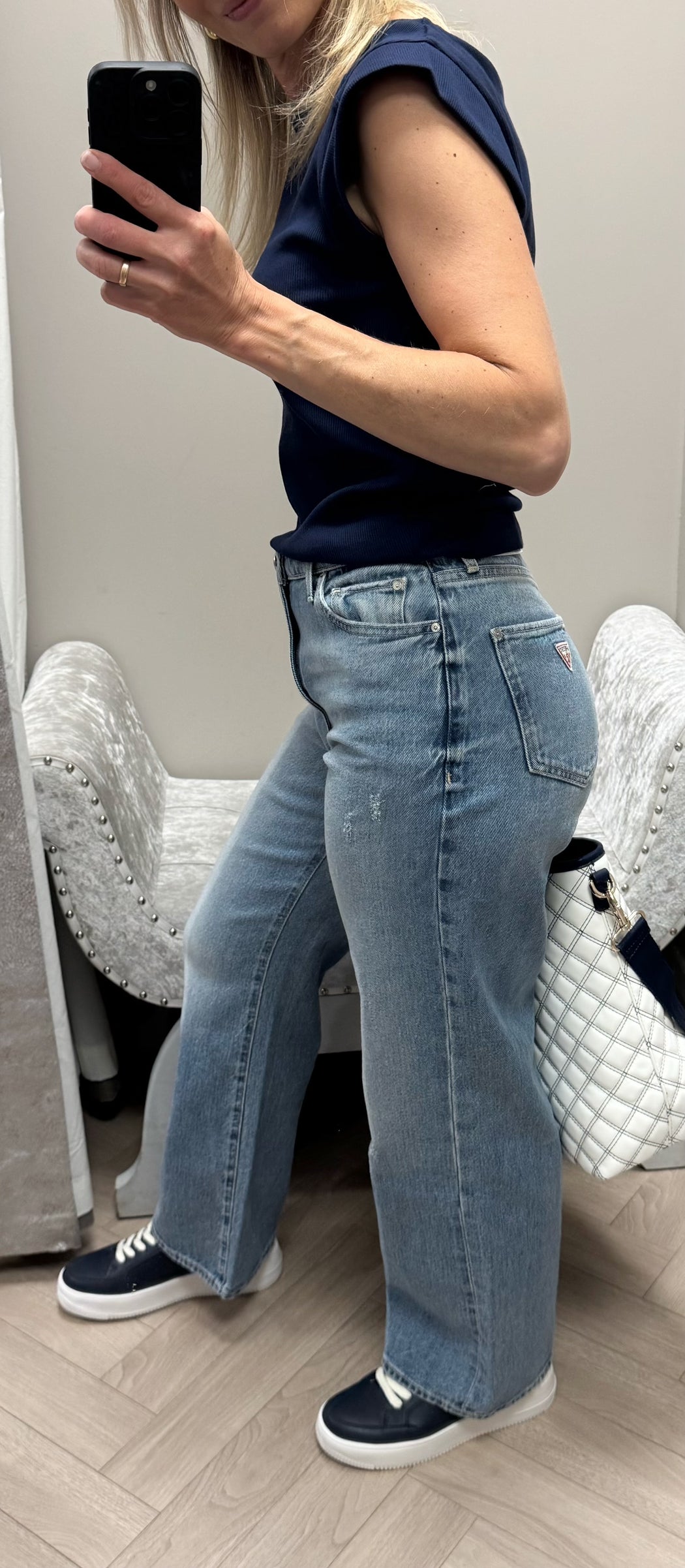 Guess Jodi high rise wide leg jean