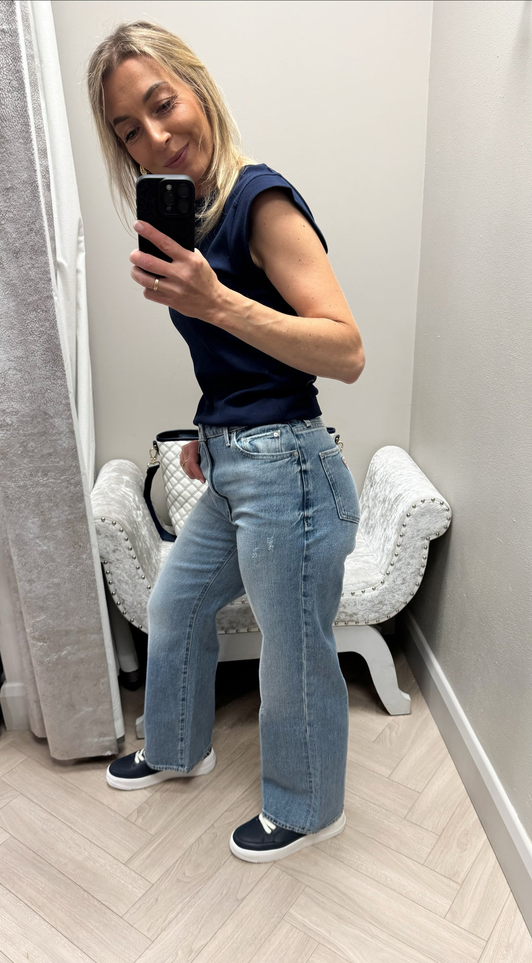 Guess Jodi high rise wide leg jean