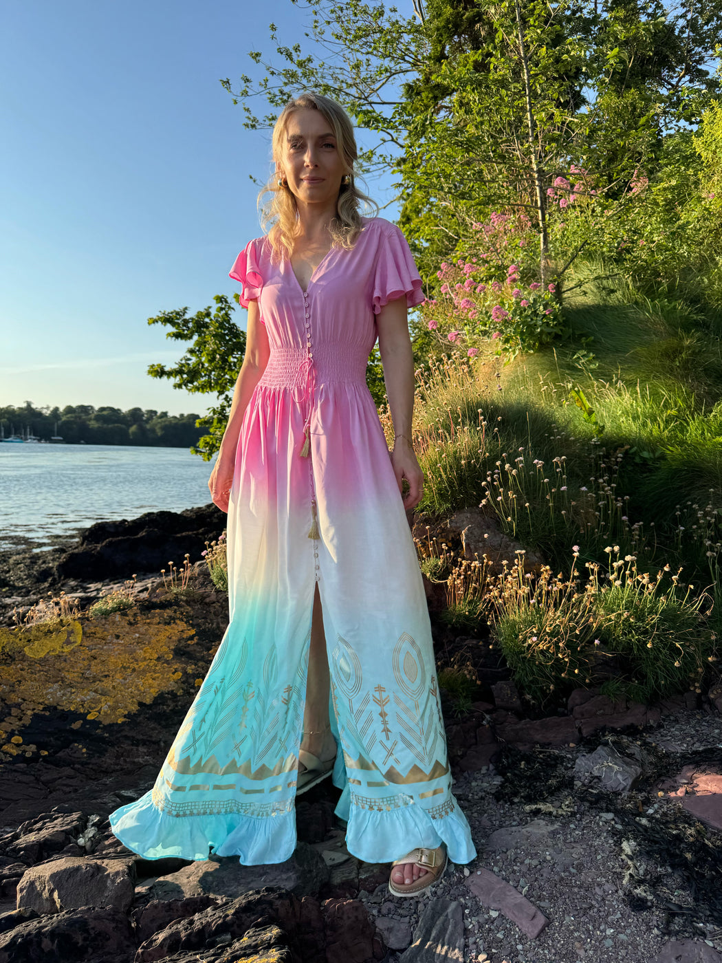 Maeve two tone maxi