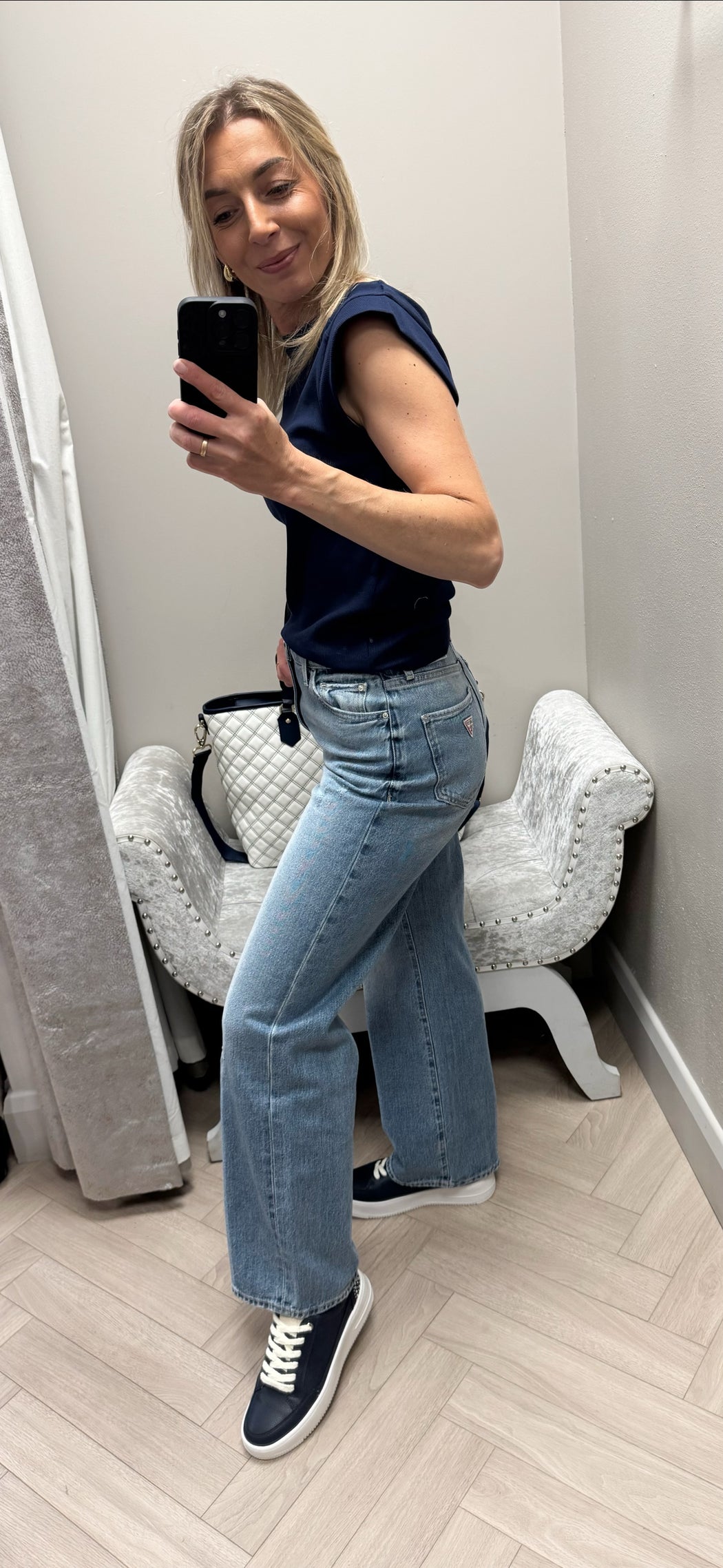 Guess Jodi high rise wide leg jean