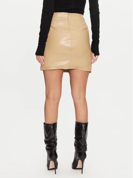 Guess cream faux leather mini