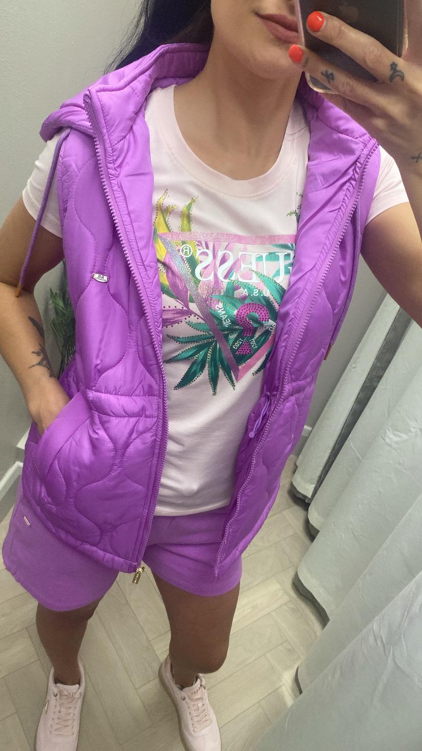 Denise quilted purple gilet