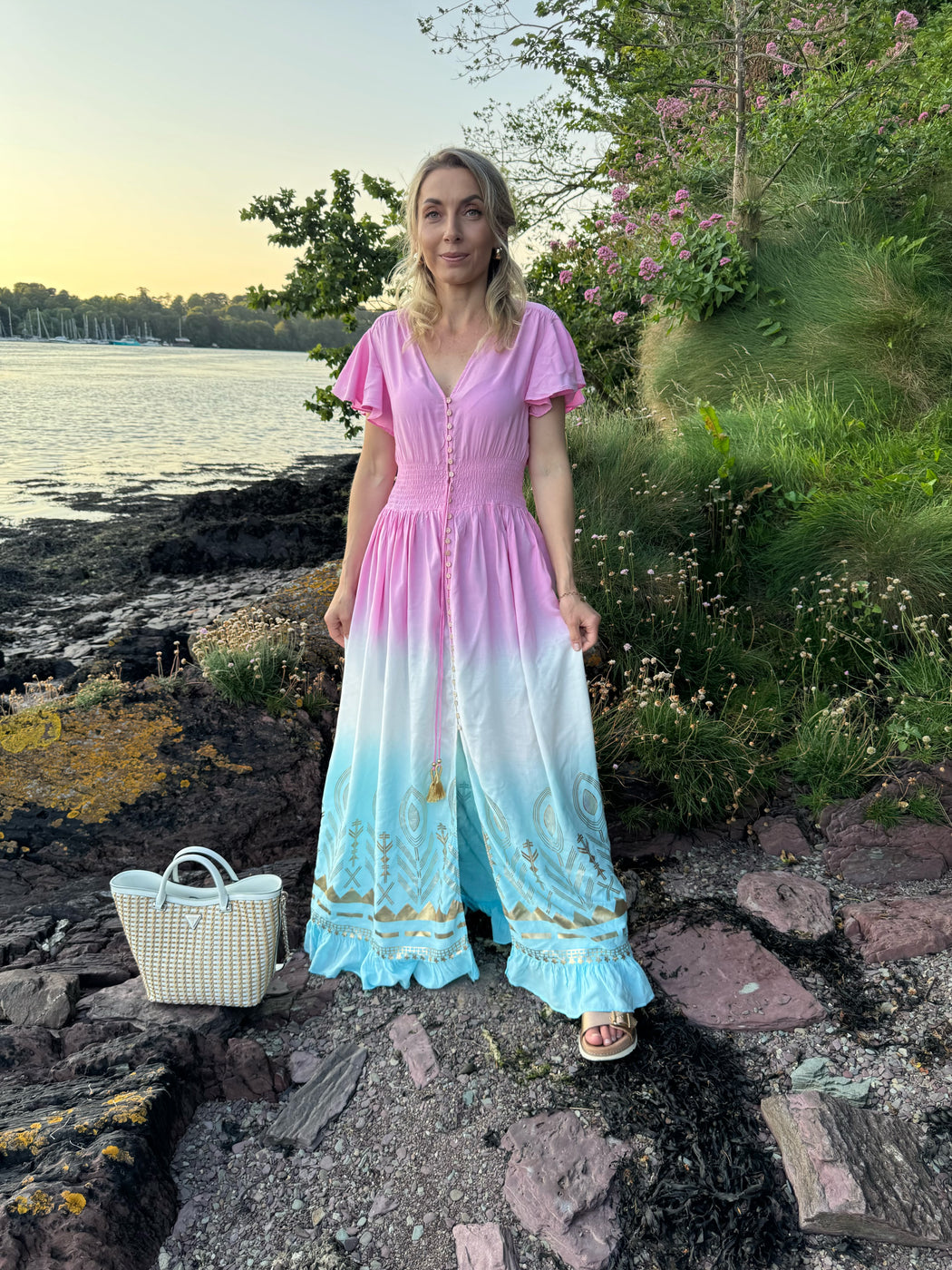Maeve two tone maxi