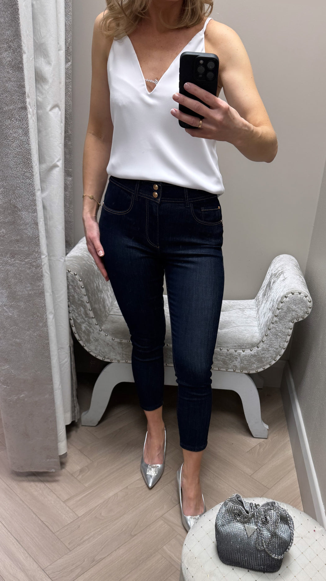 Guess shape up Capri skinny jeans W5GA80D5B43