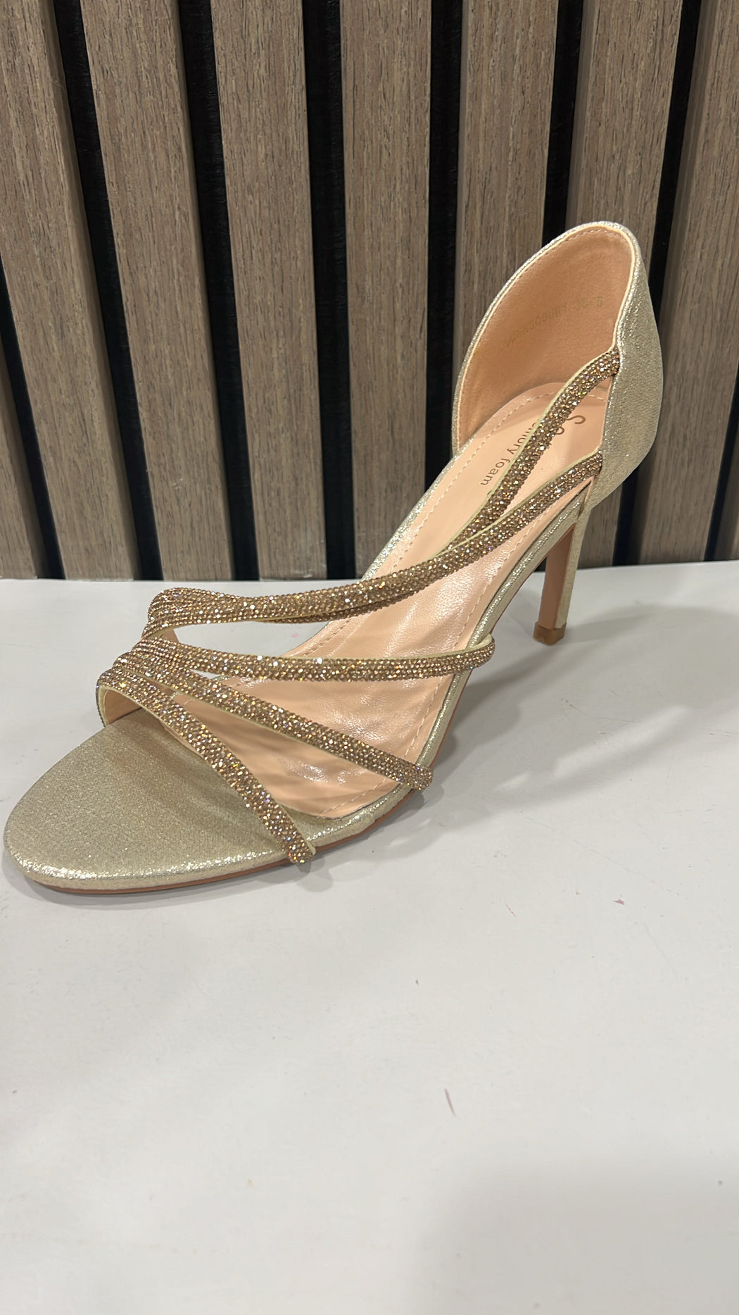 Gold powerscourt heels