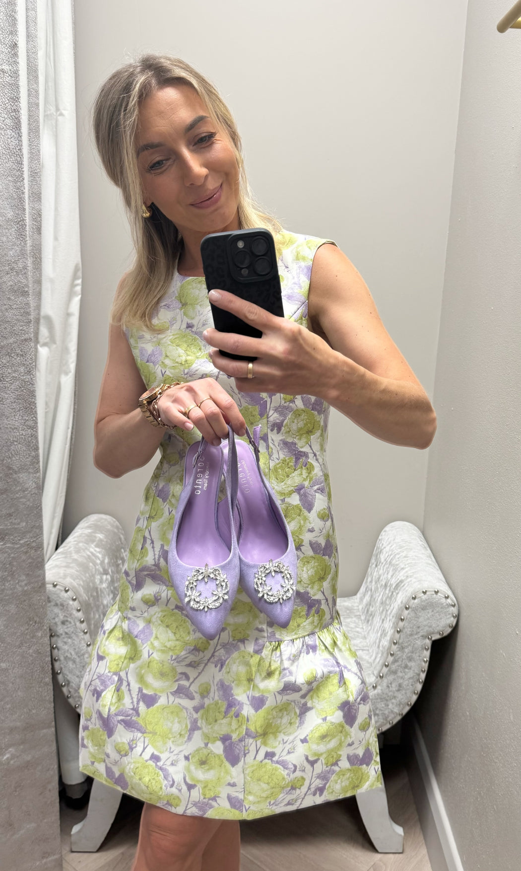 Kandice lilac green dress