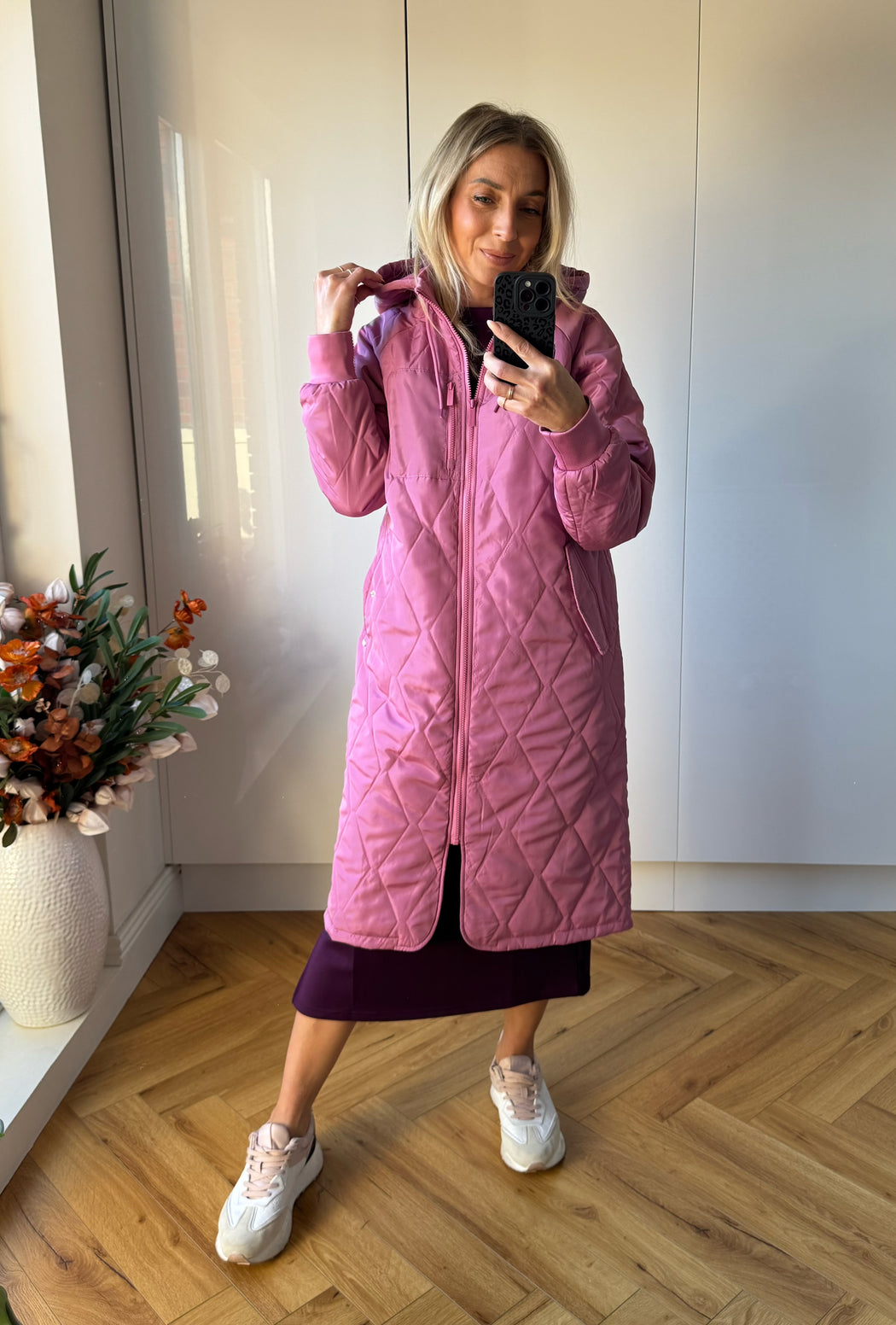 Casey Longline Coat Berry