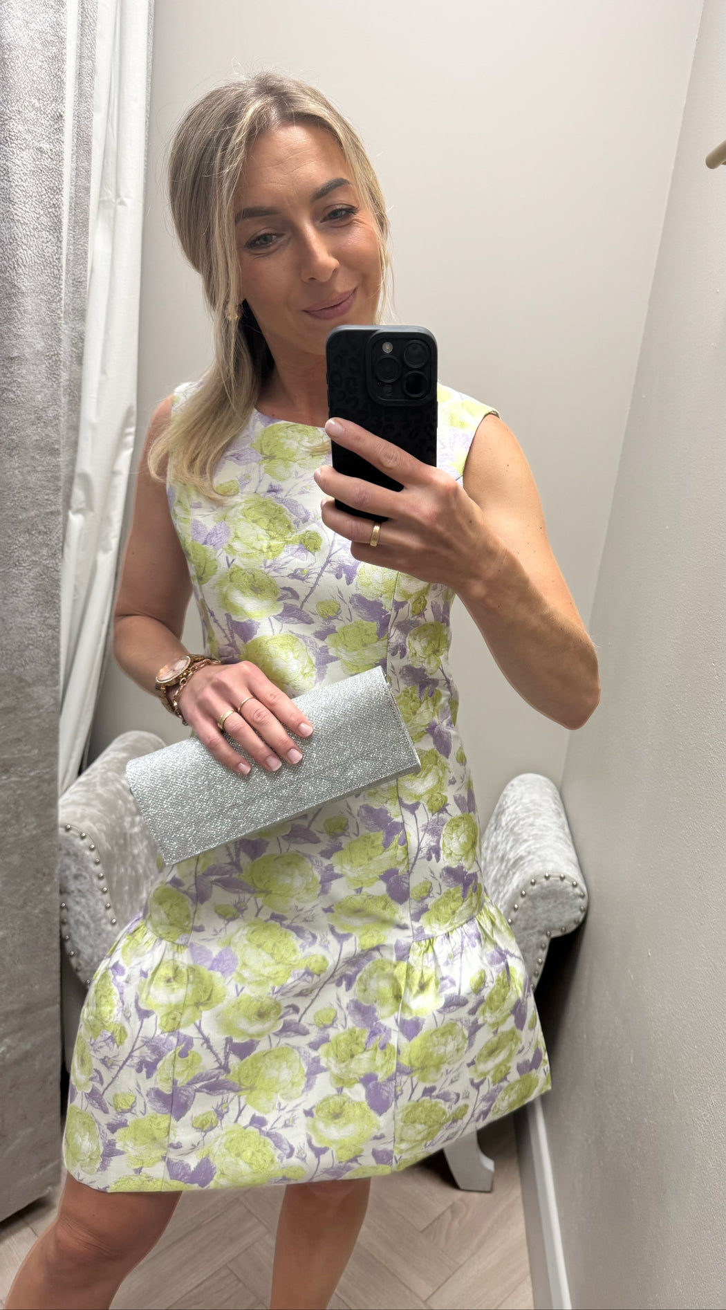 Kandice lilac green dress