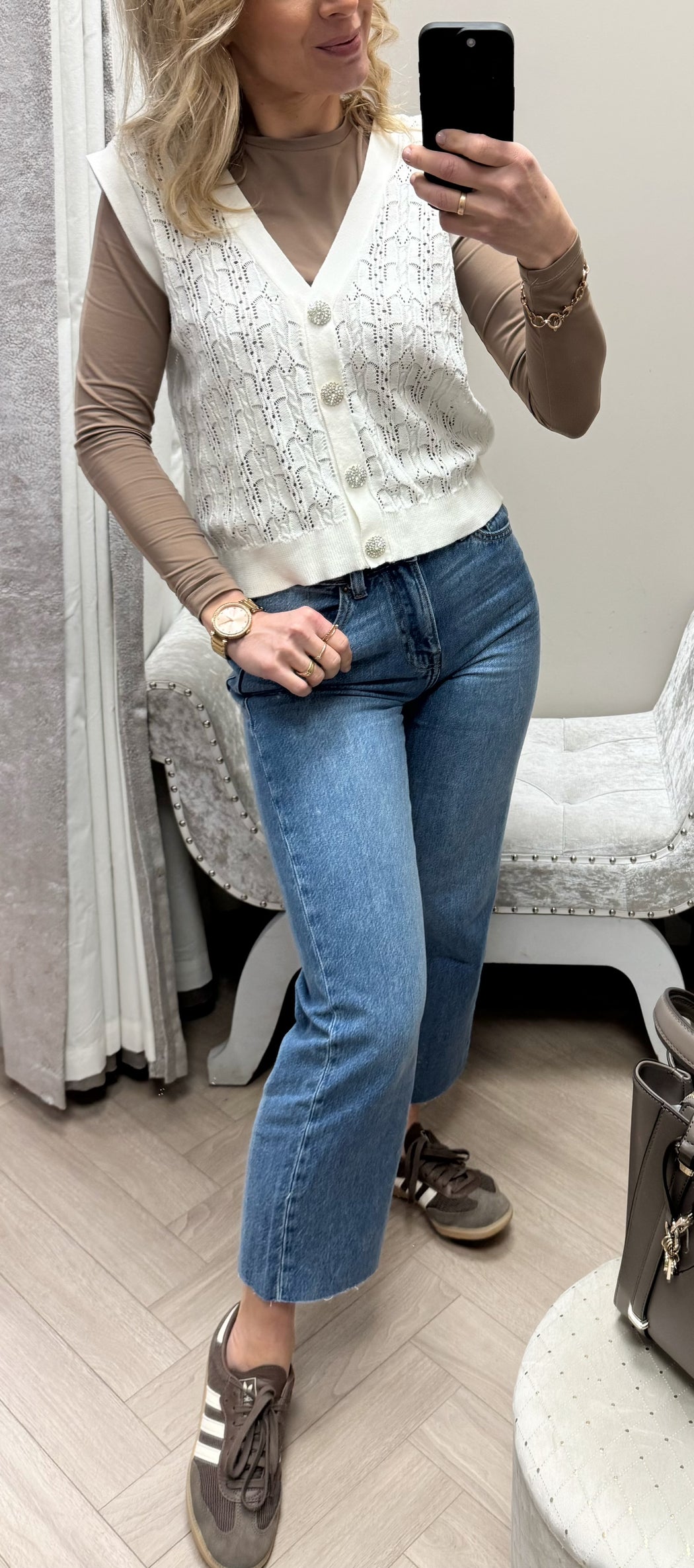 Cropped straight jean