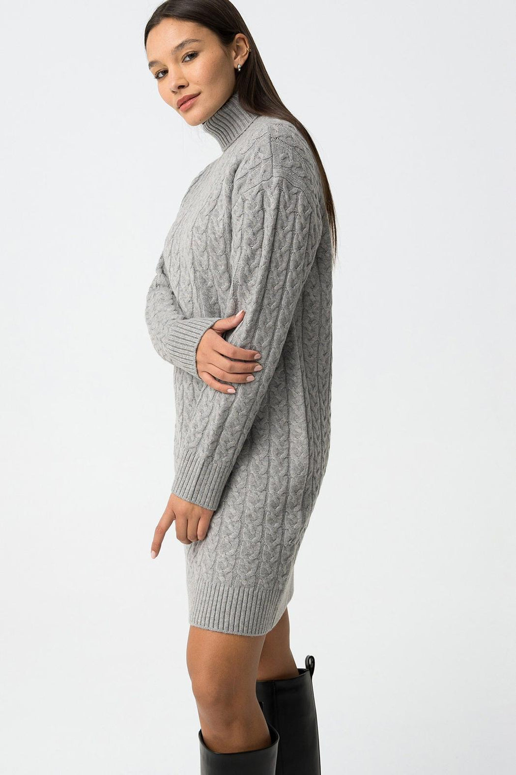 Naomi grey knit jumper dress