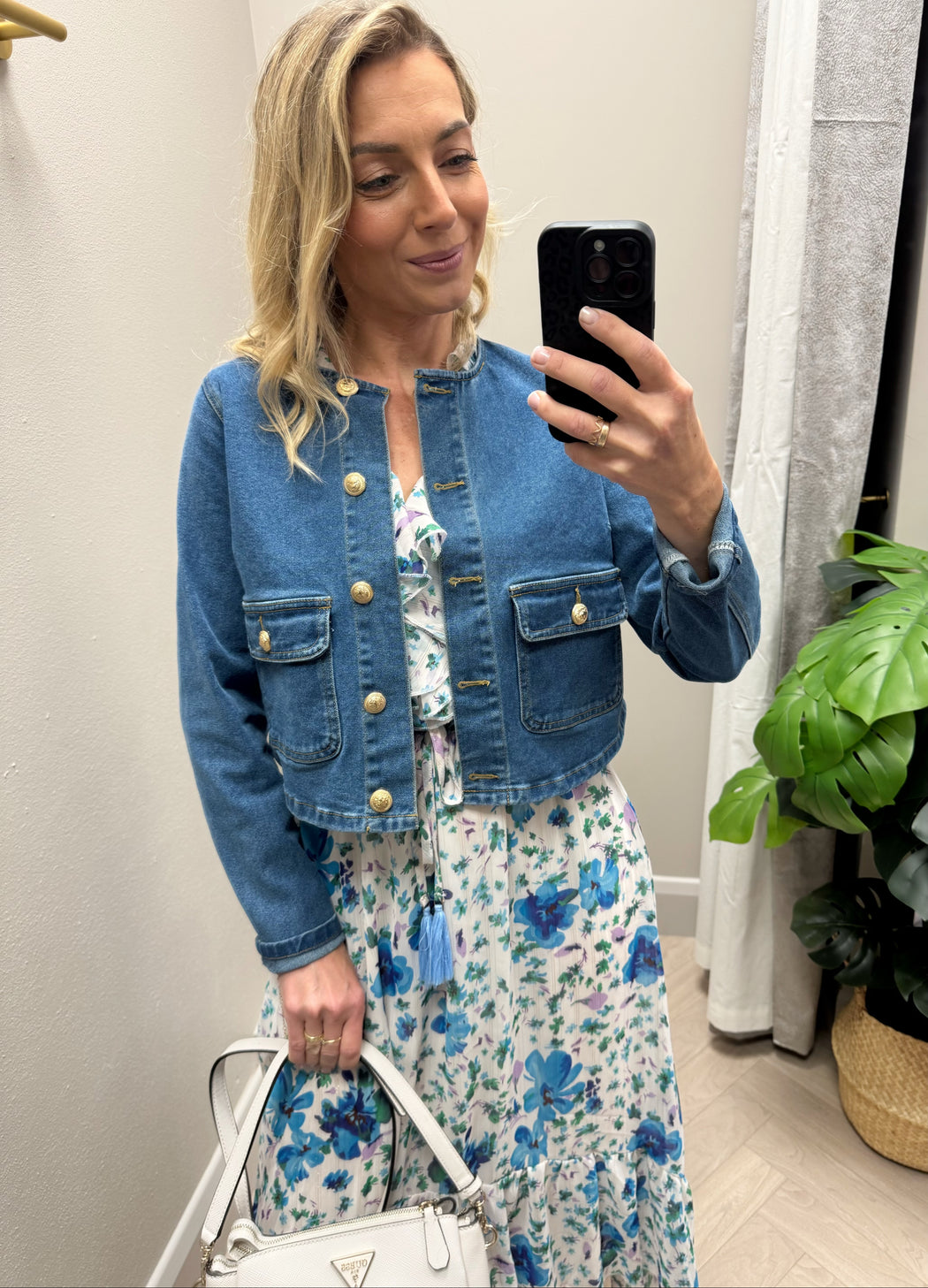 Kate 3516 blue green floral dress