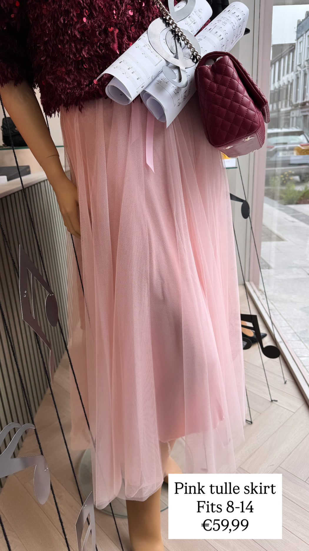 Pink tulle skirt