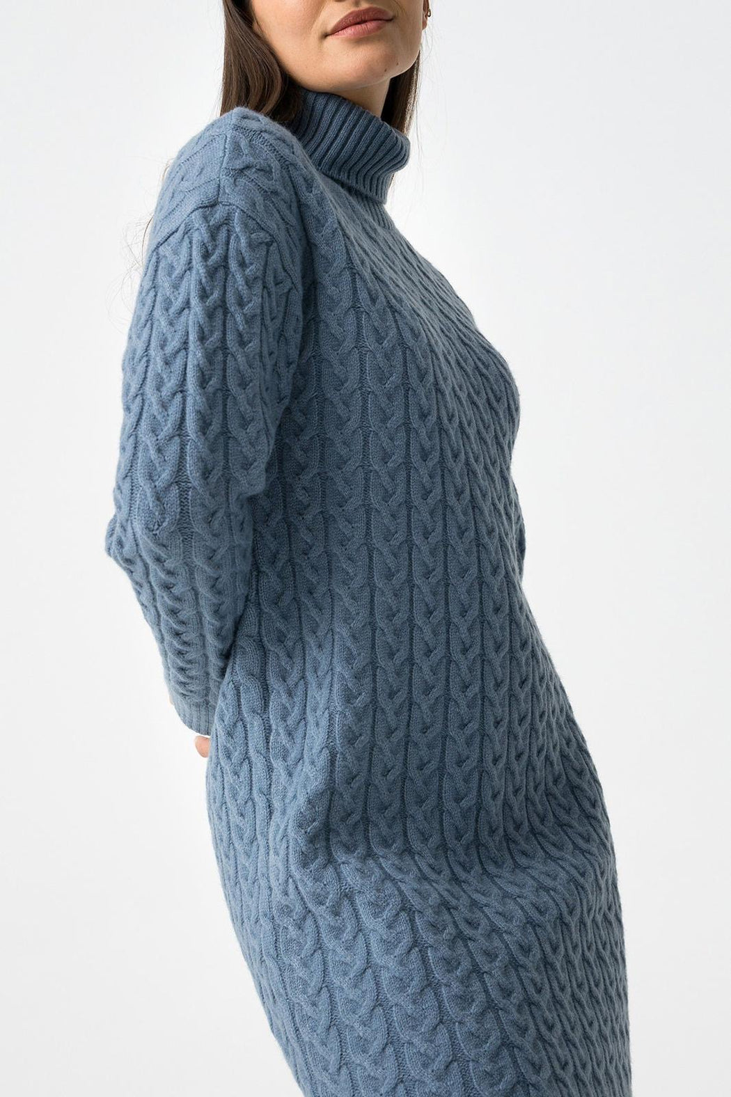 Naomi blue knit jumper dress