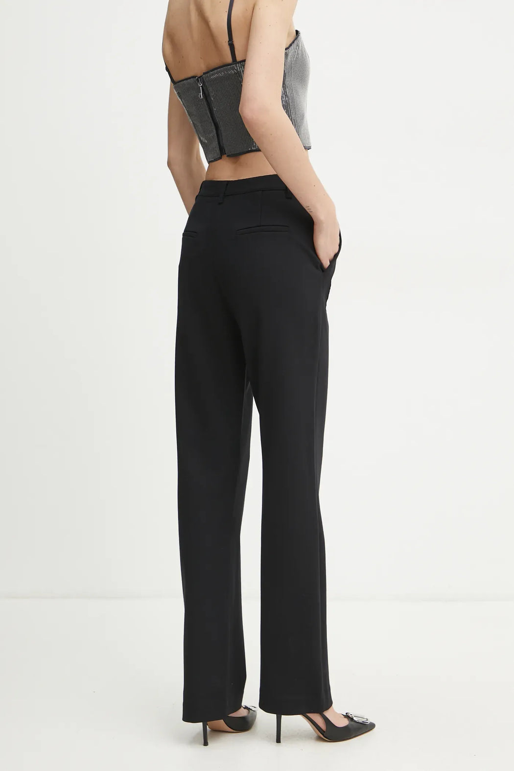 Black guess zoe pants W5RB30KCMU2