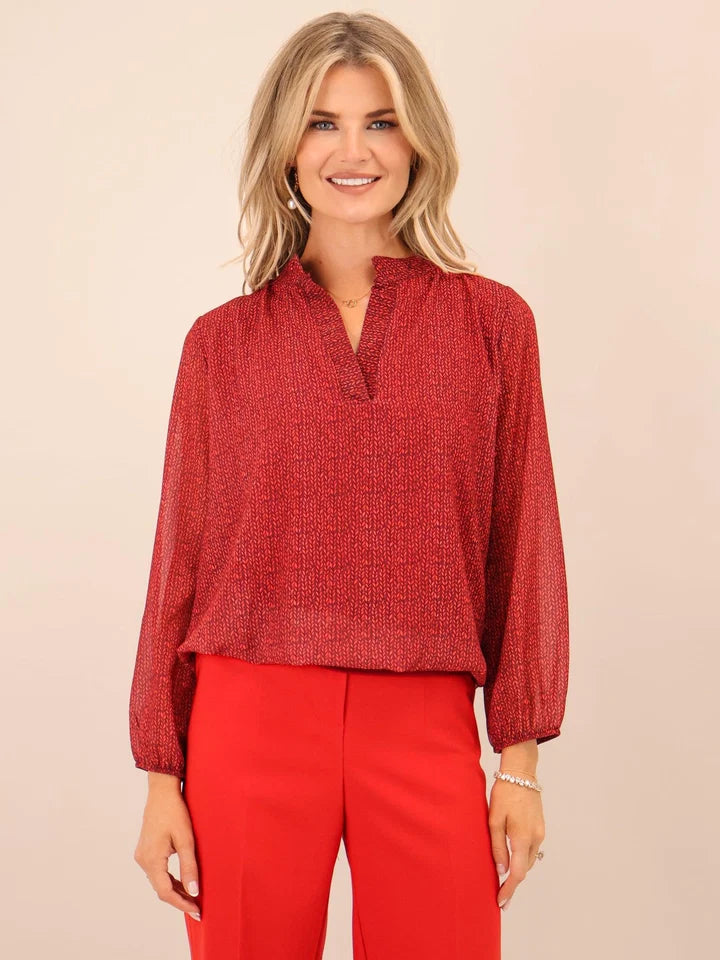 Red Bella band top