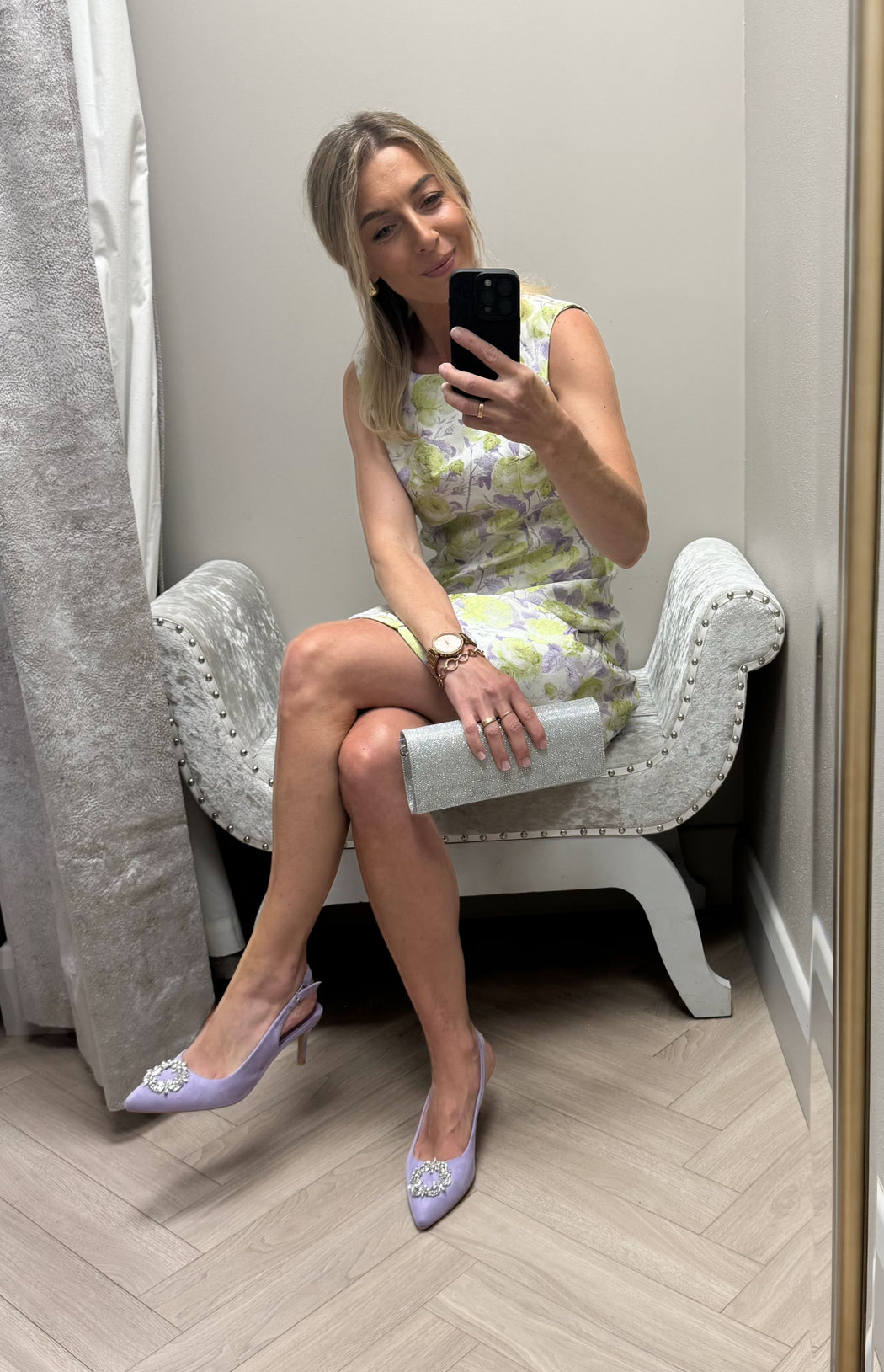 Kandice lilac green dress