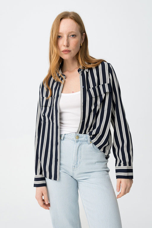 Raider striped shirt navy /cream
