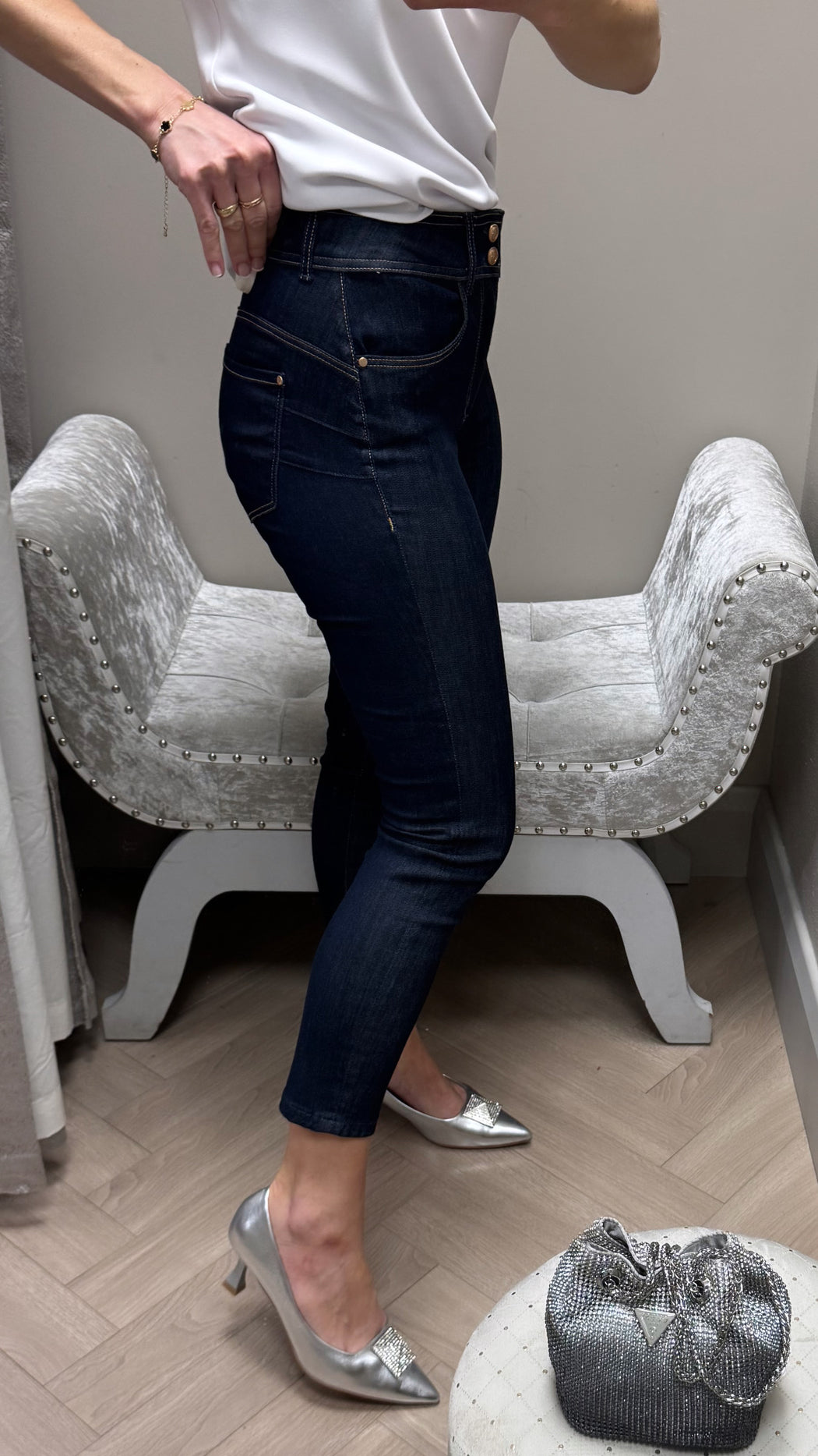 Guess shape up Capri skinny jeans W5GA80D5B43