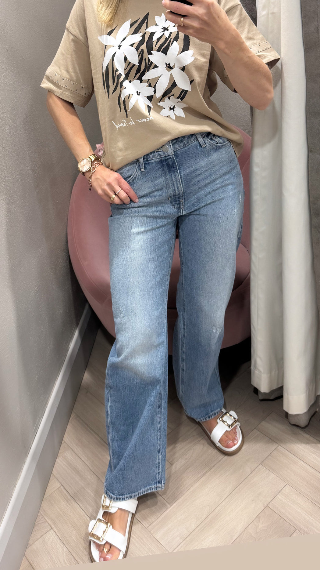 Guess Jodi high rise wide leg jean