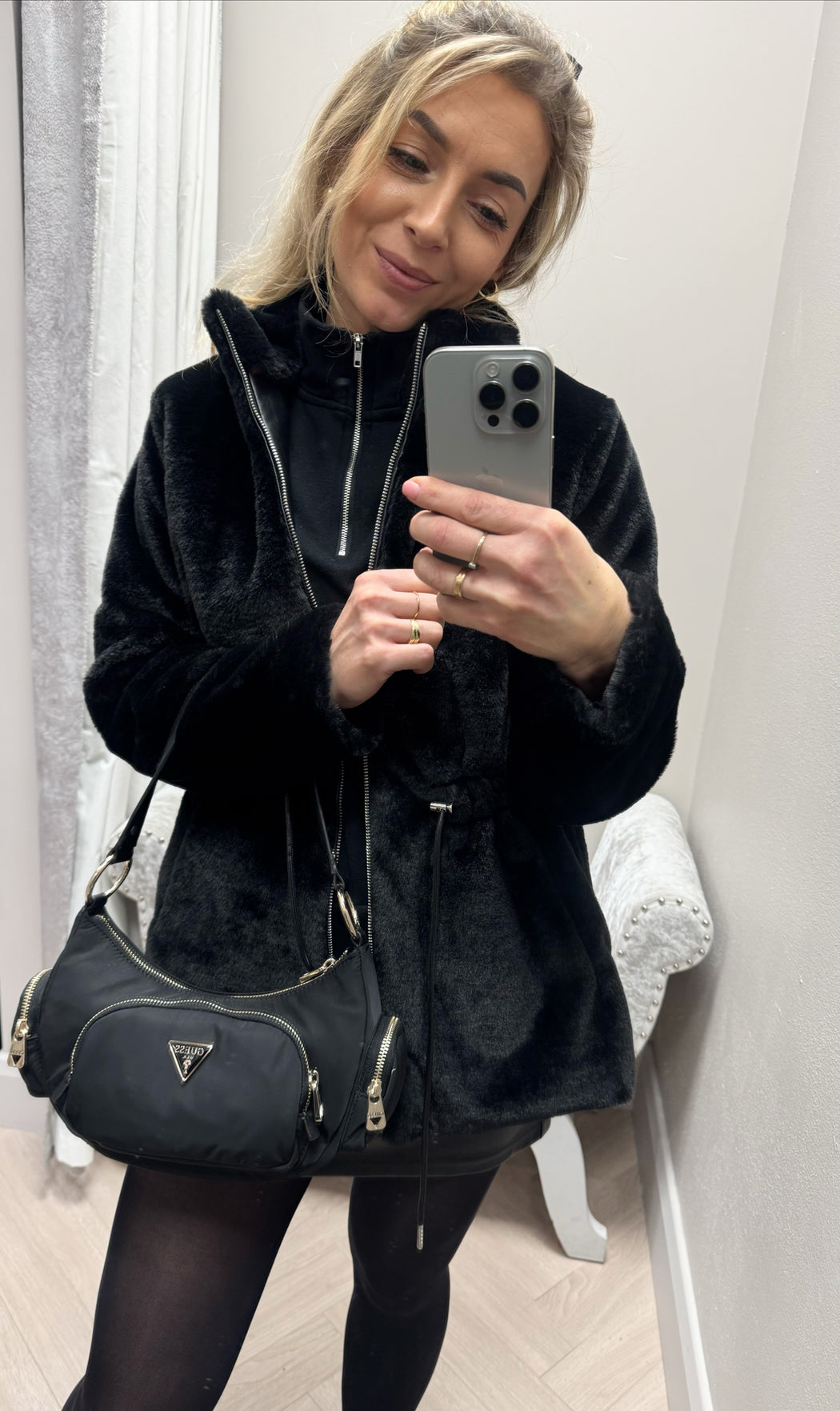 Guess black eco Gemma shoulder bag EYG839517