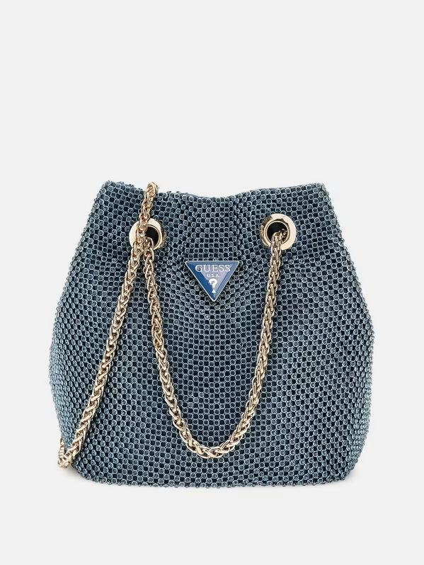 Guess slate blue zalina mini pouch rp935075