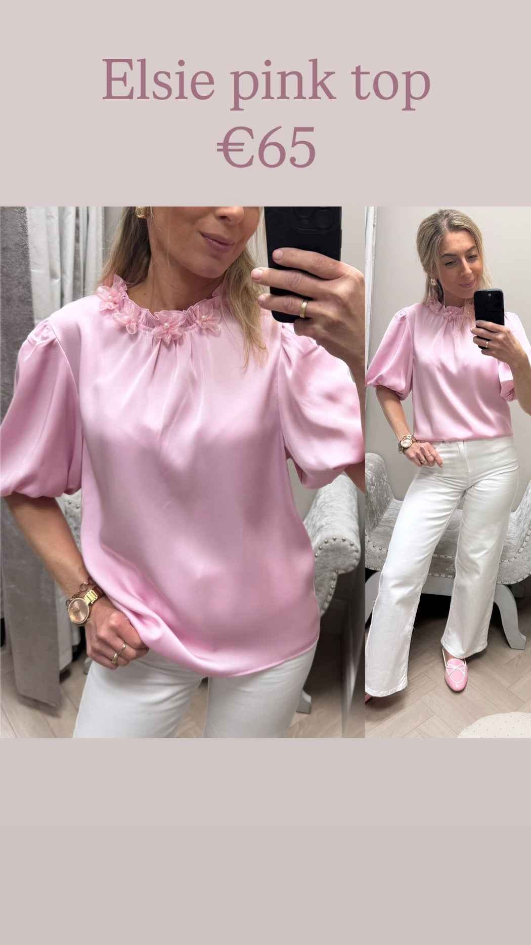 Elsie pink top