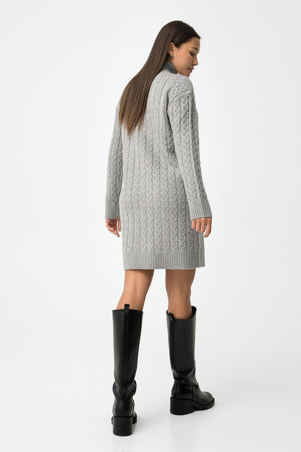 Naomi grey knit jumper dress