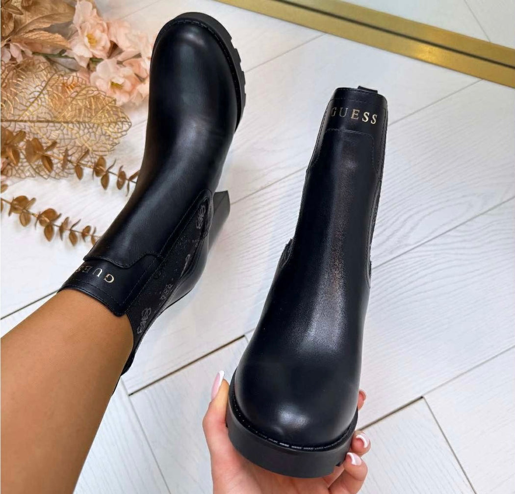 Guess Black Logo Boots FLFNLLELE10