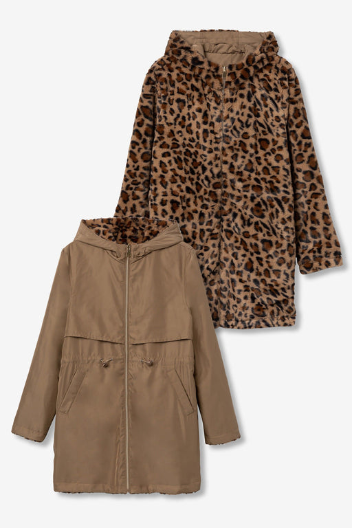 Rocky beige leopard reversible jacket