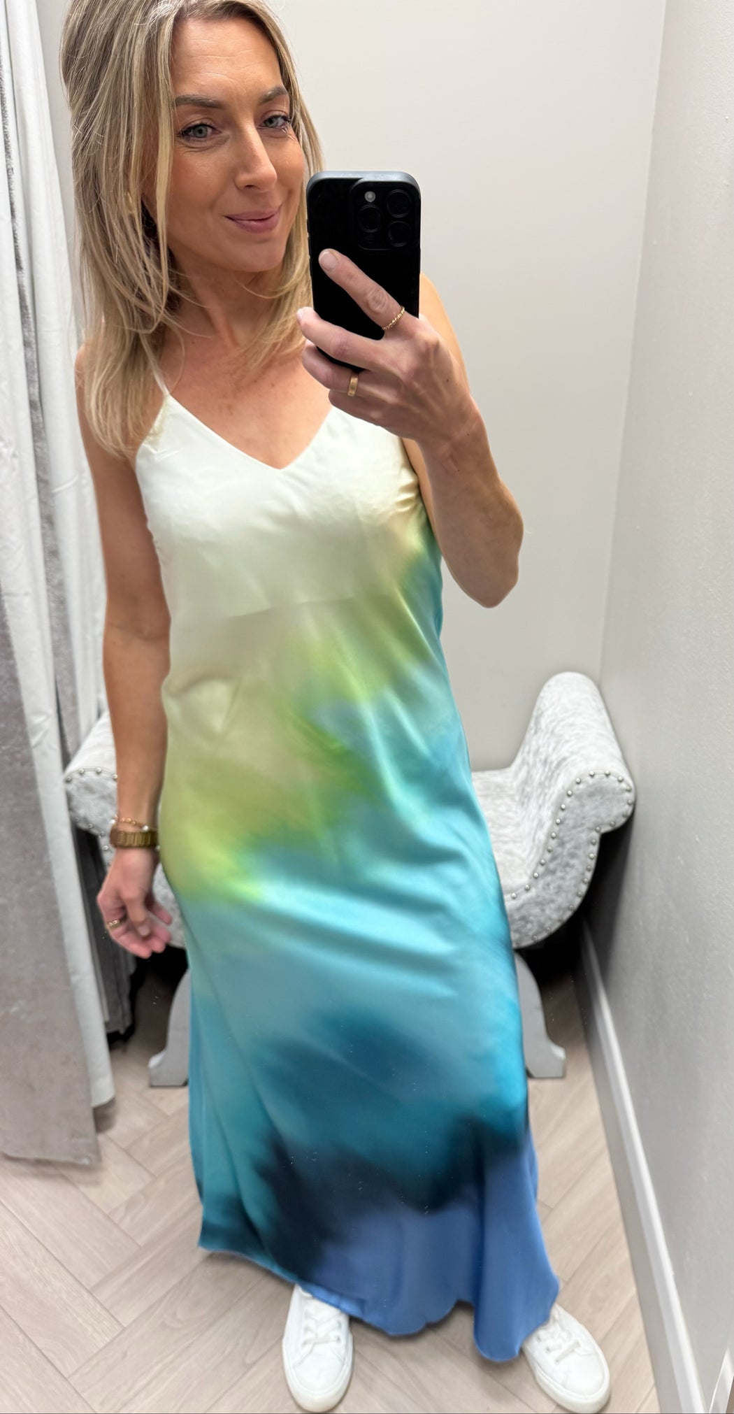 Lorraine satin slip dress