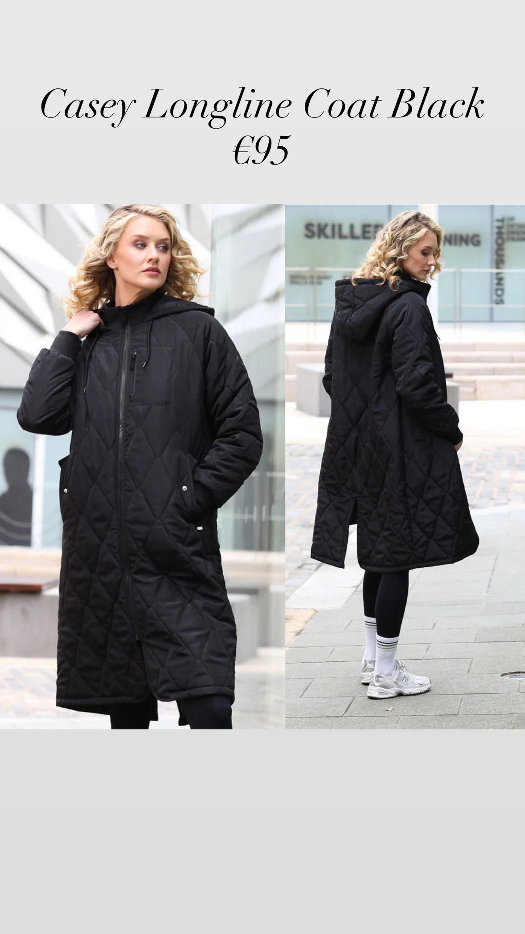 Casey Longline Coat Black