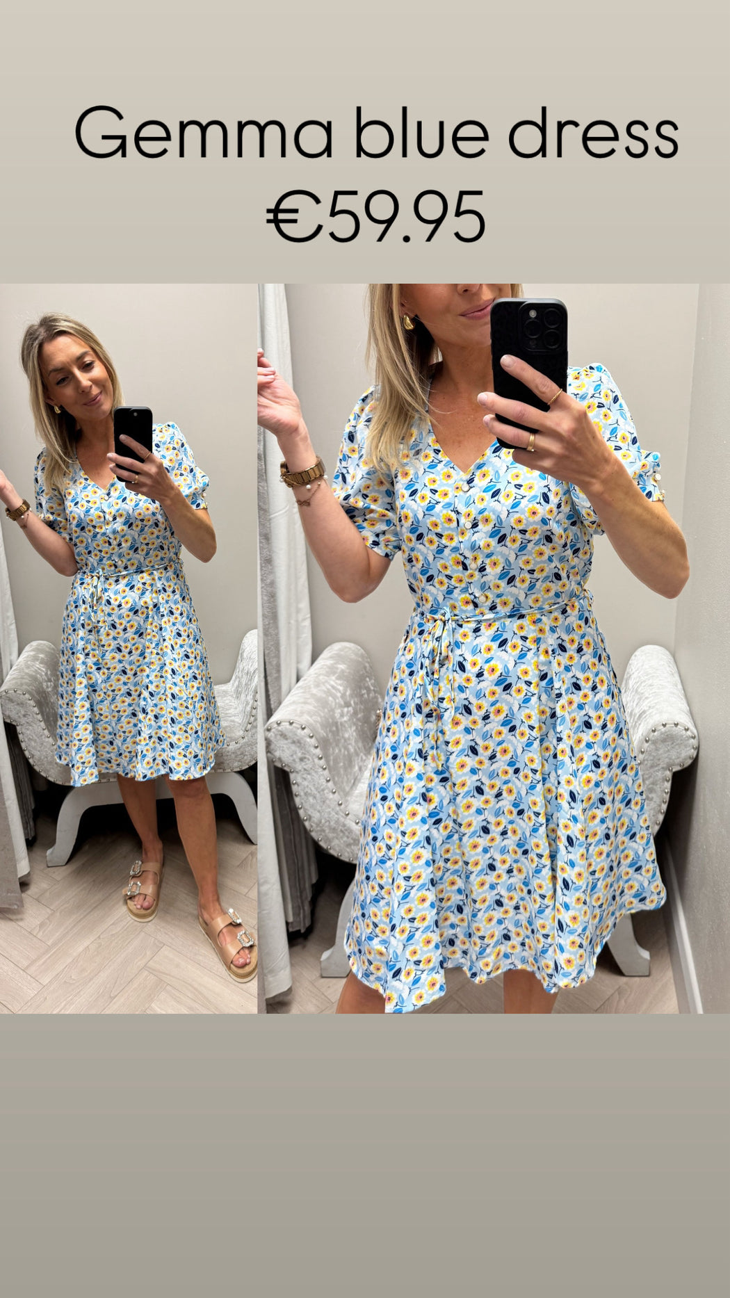 Gemma Dress Blue