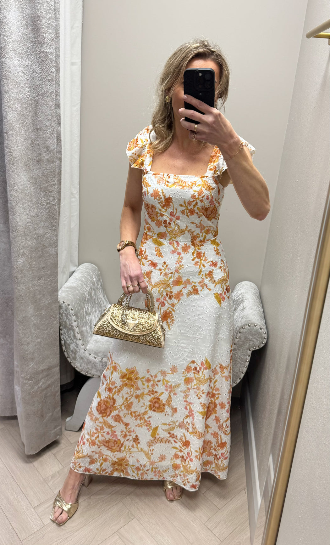 Orla broderie anglaise floral maxi dress