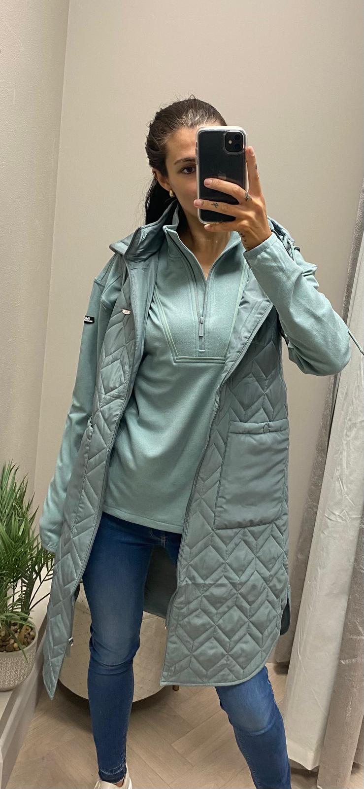 Relax & Renew sage tessa half zip