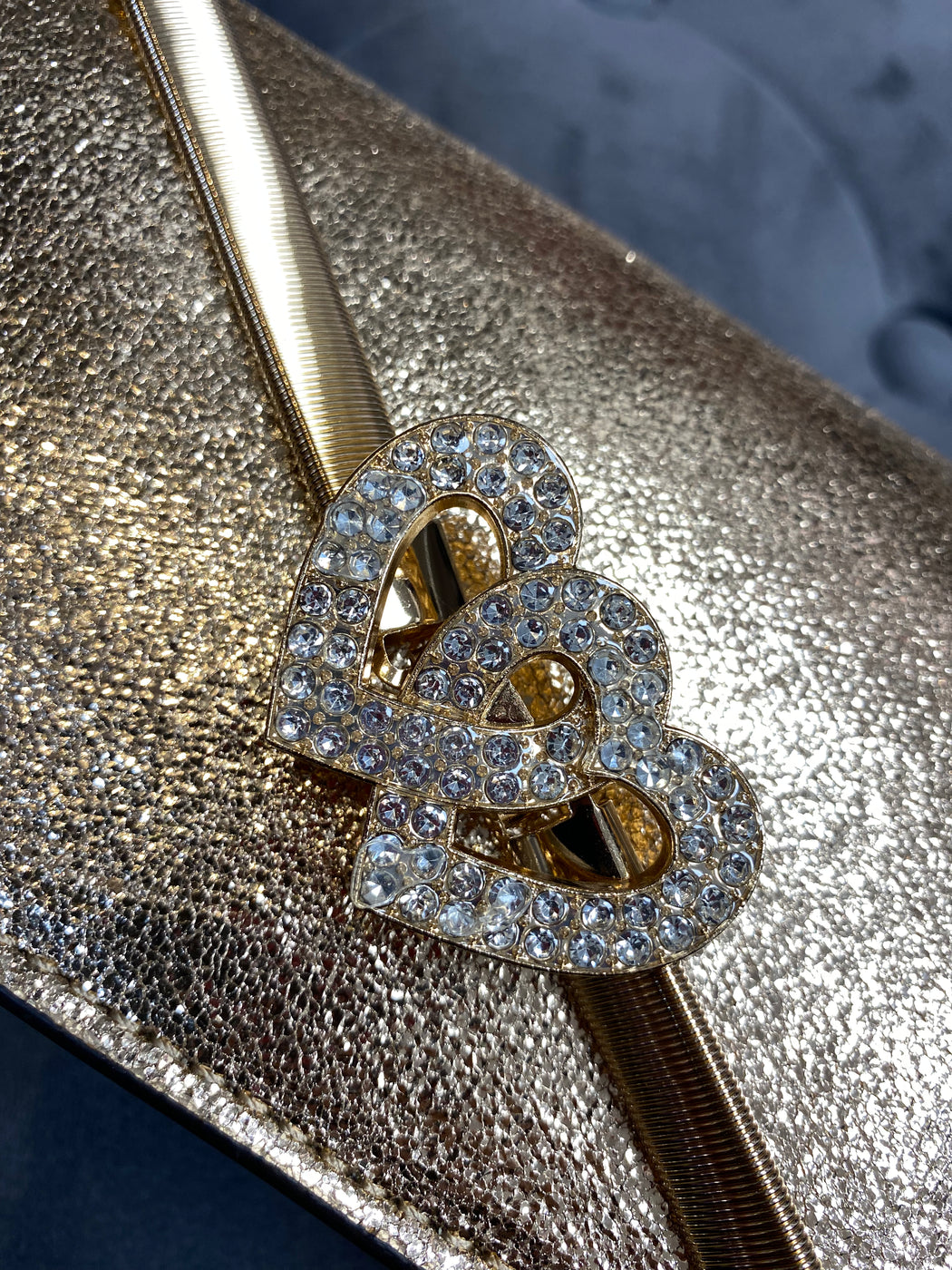 Heart diamonte belt