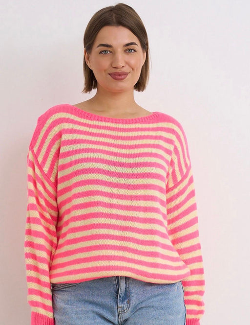 Lisa yellow / pink striped jumper