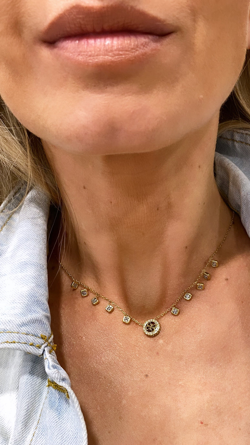 JUBN04155 guess gold necklace