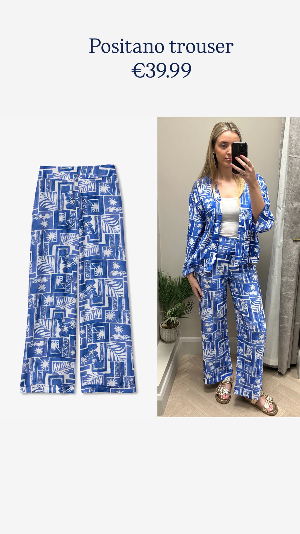 Positano wide leg trouser