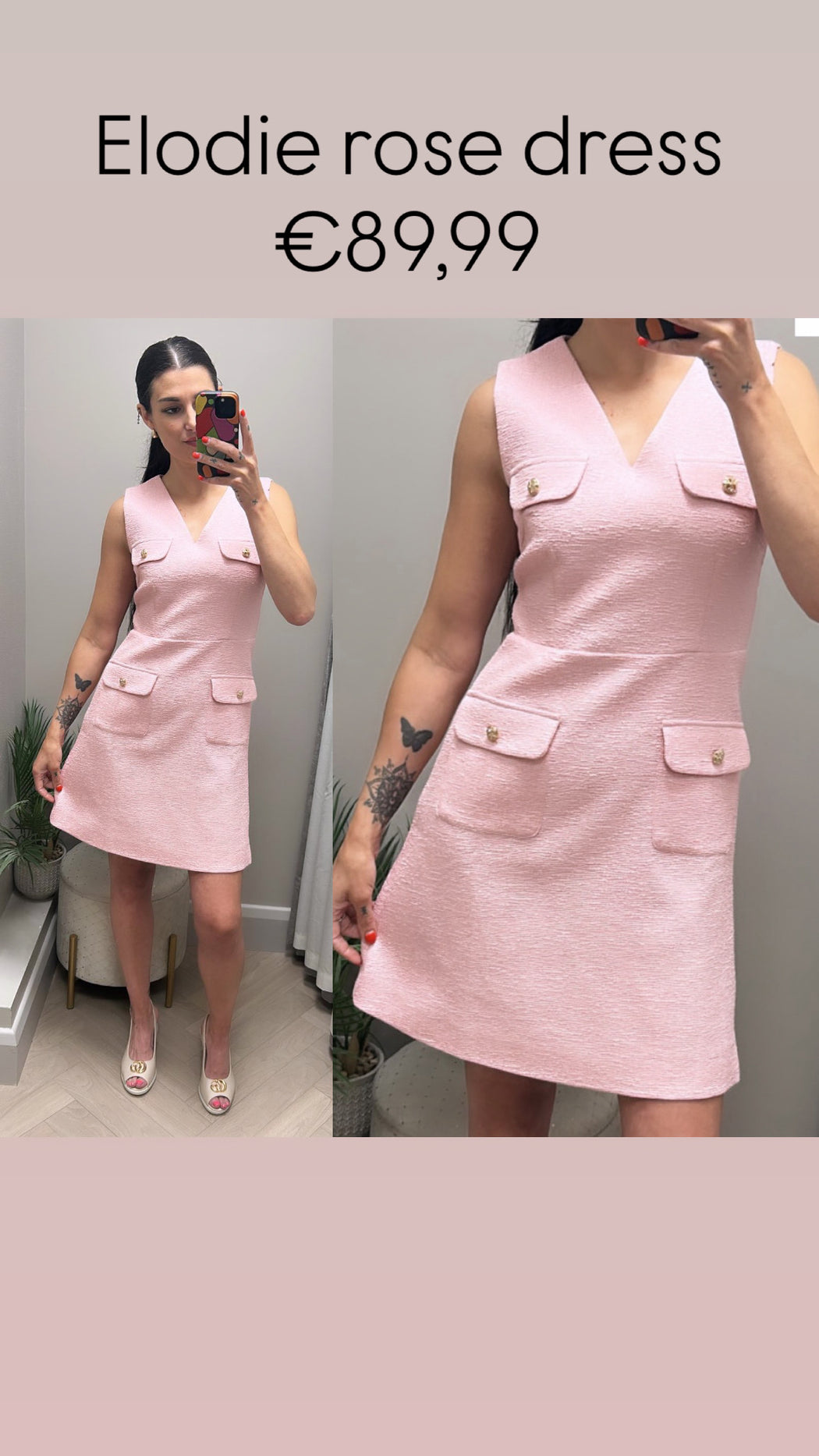 Elodie rose dress