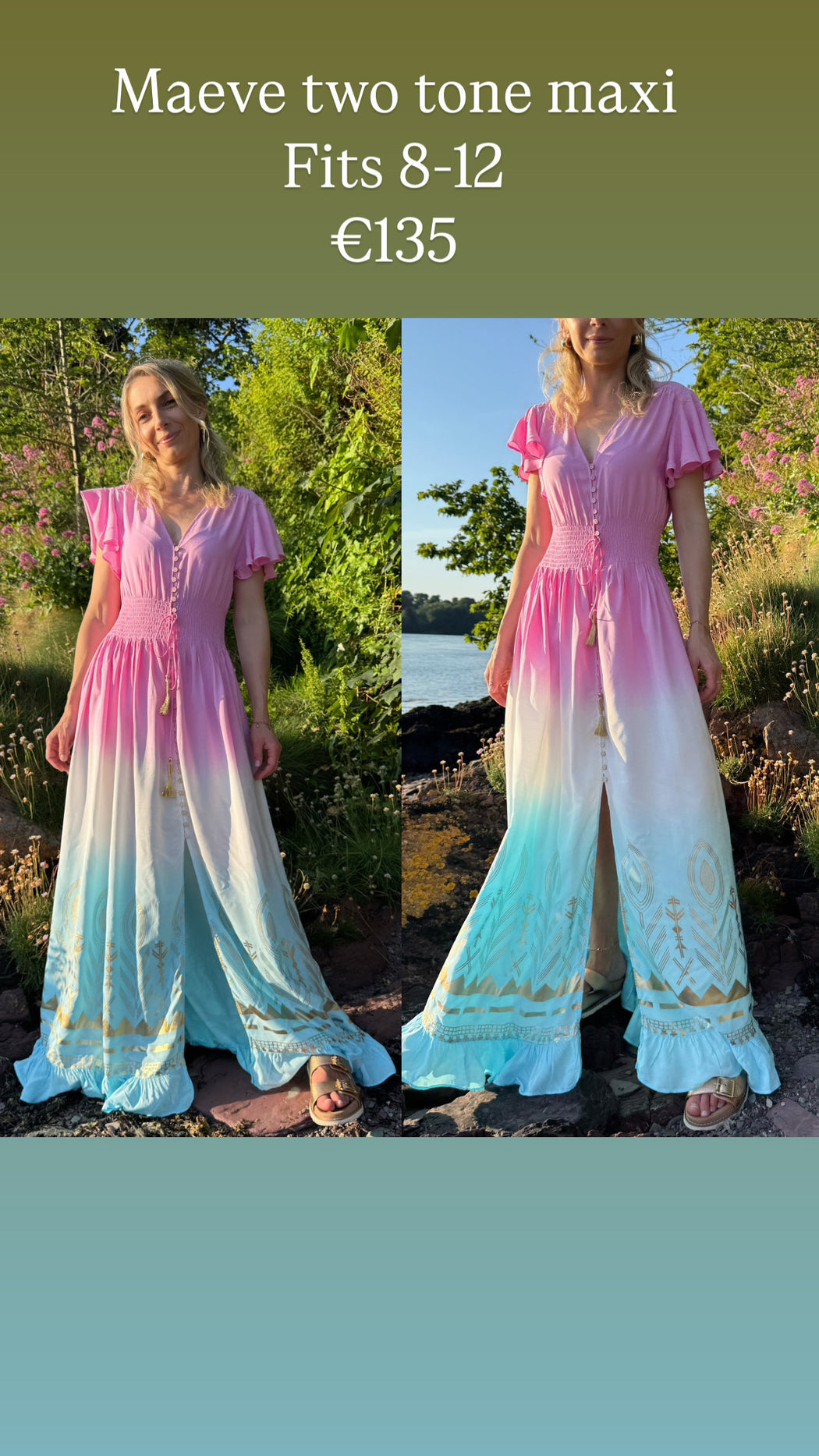 Maeve two tone maxi