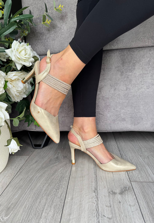 Wishaw Gold Sparkle heel
