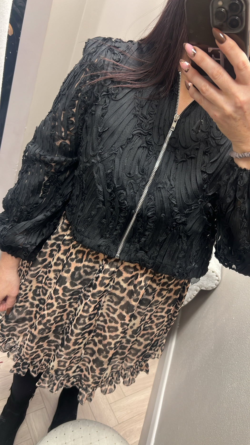 Black textured jacket