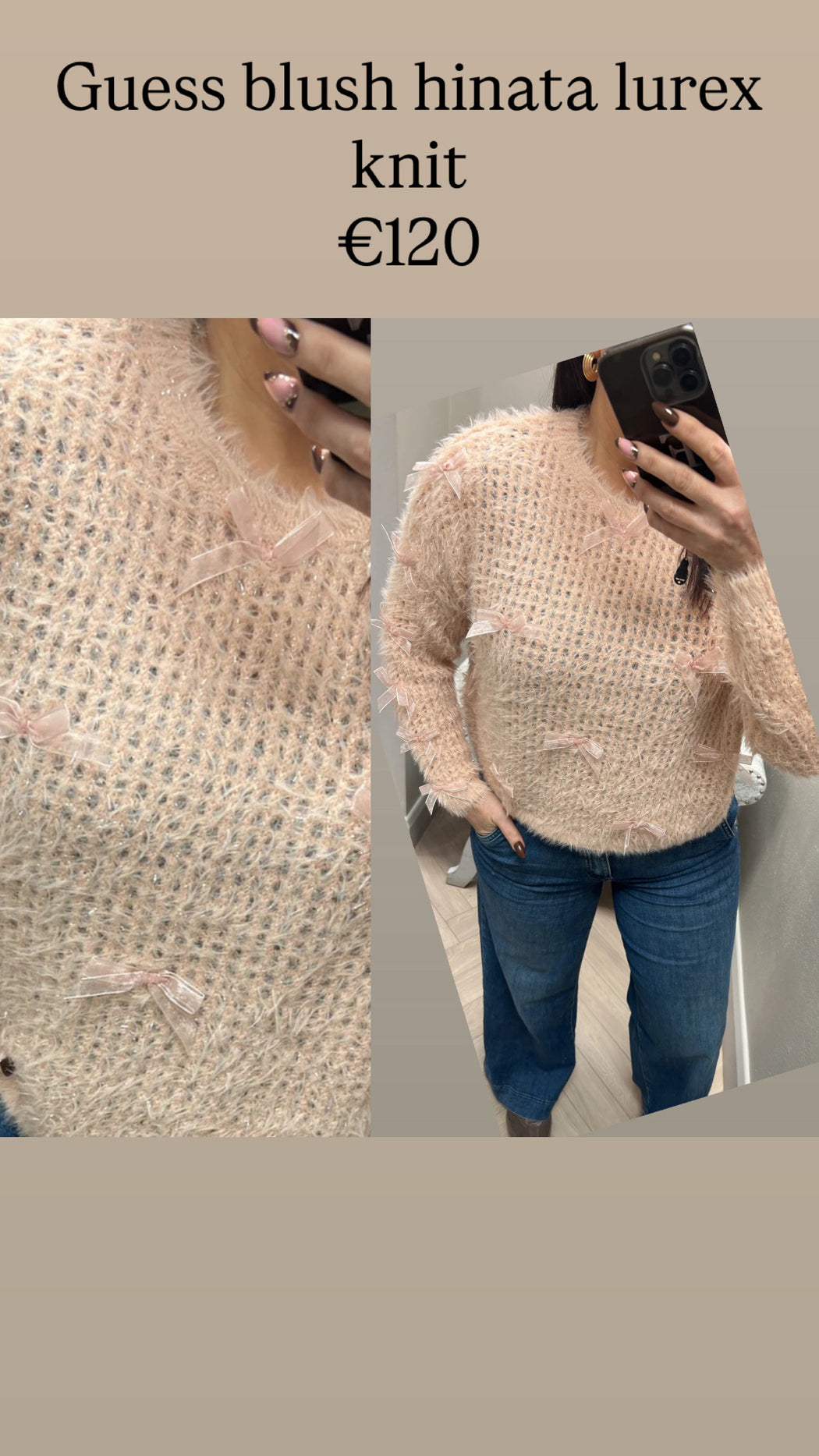 Guess blush hinata lurex knit