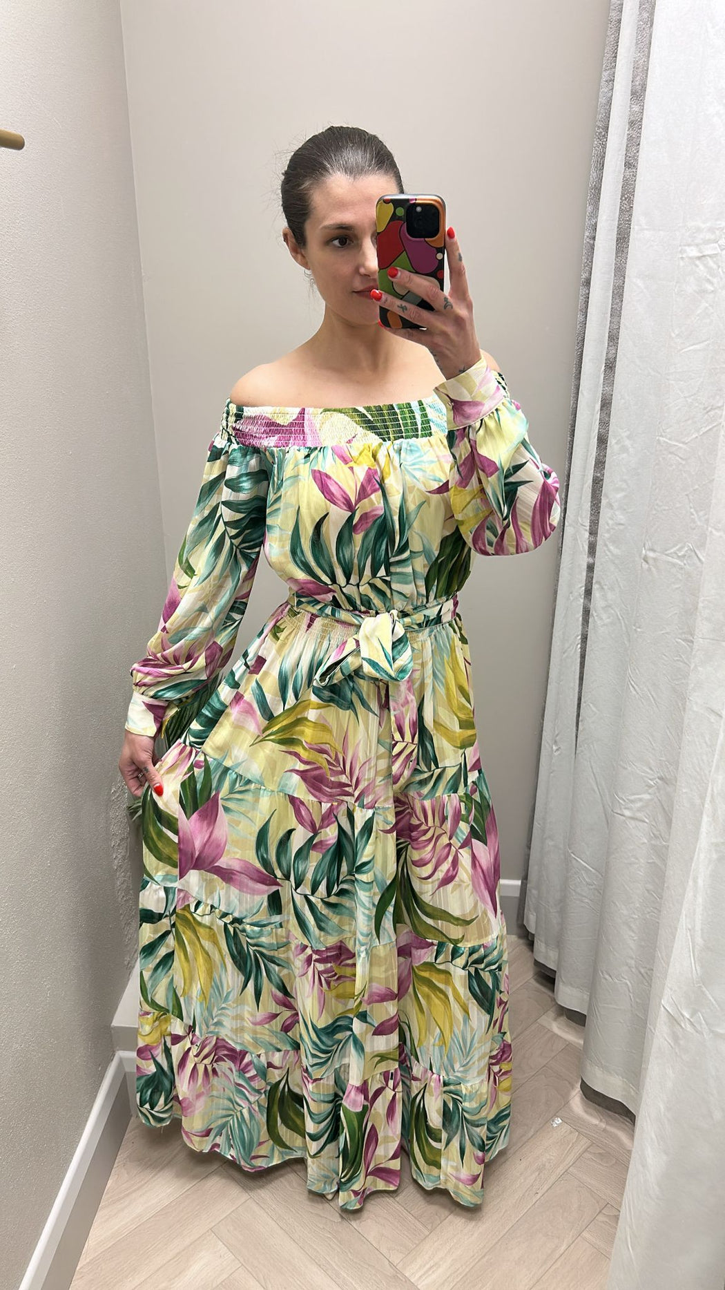 Guess josee off the shoulder maxi dress W5GK16WH9Z2