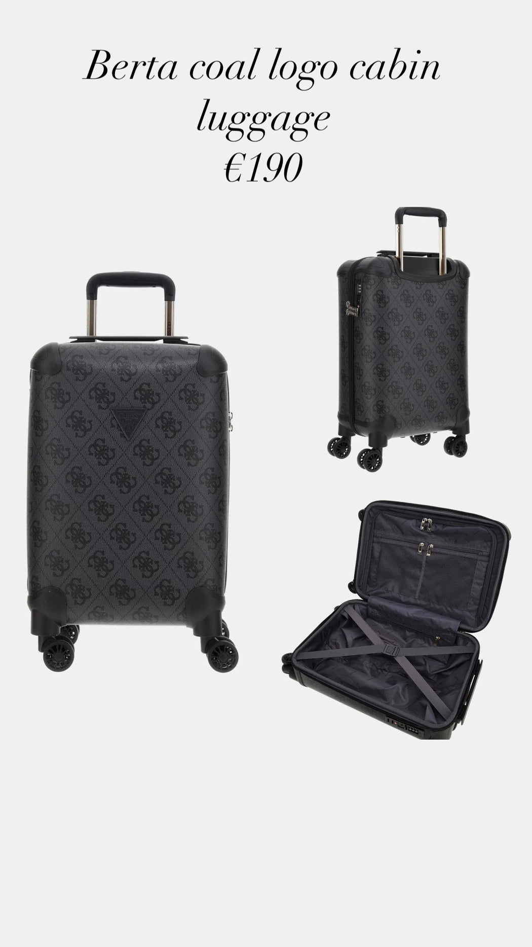 Berta coal logo cabin luggage