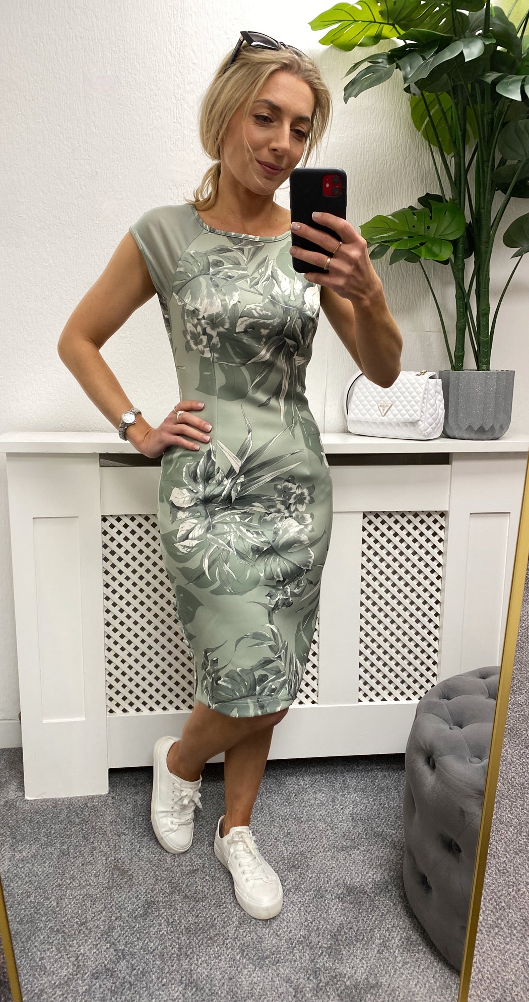 W3YK64K9UN2 guess scuba bodycon dress
