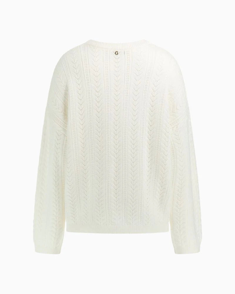 Guess Sylvia pointel cream sweater