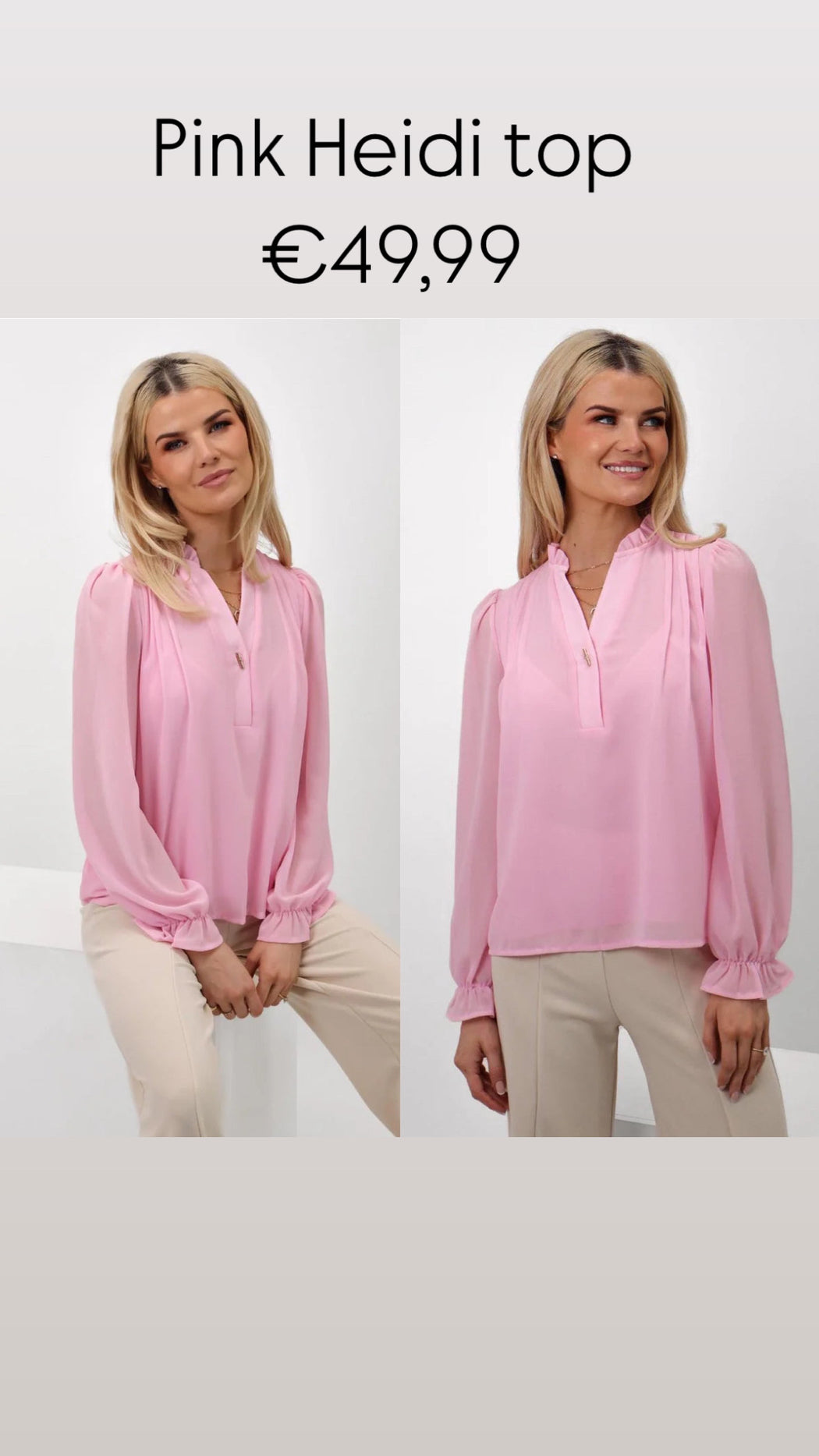 Pink Heidi top