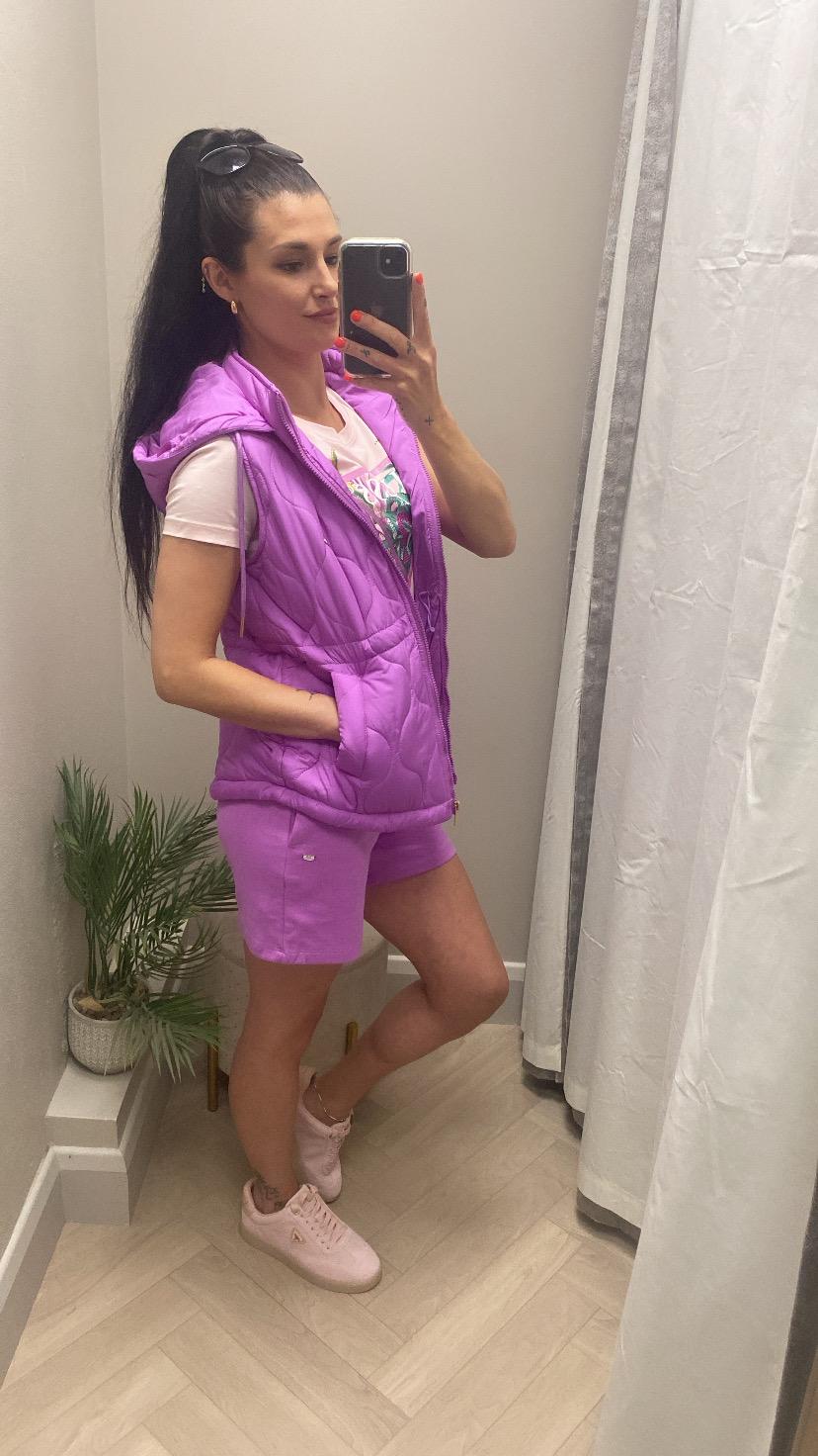 Denise quilted purple gilet