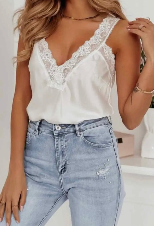 White lace cami